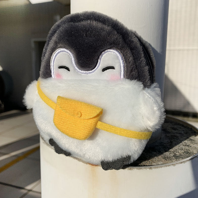 Cute Cartoon Penguin Plush Coin Purse Pendant