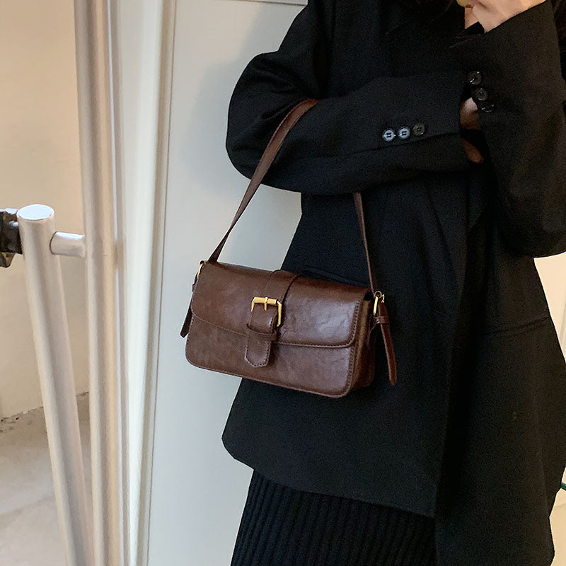 Women's Vintage Simple And Versatile Single Shoulder Crossbody Bag