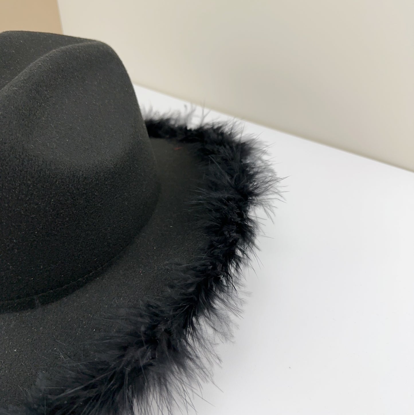 Western Denim Sunscreen Feather Broad-brimmed Hat