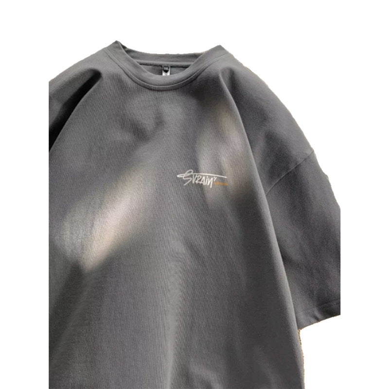 Student Summer Loose Ins Casual Round Neck Bottoming Shirt