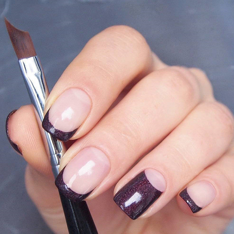 Nail Pen Pen Black Bar Oblique French Crescent Pen French Nail Painted Petal Pen