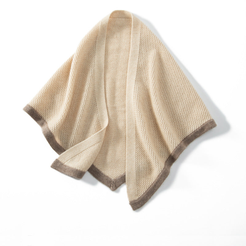 Triangular Binder Knitted Cashmere Shawl