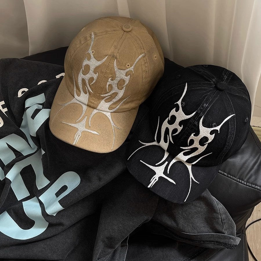 Embroidered Flame Baseball Cap Unisex Streetwear For Trendsetters Perfect For Any Look