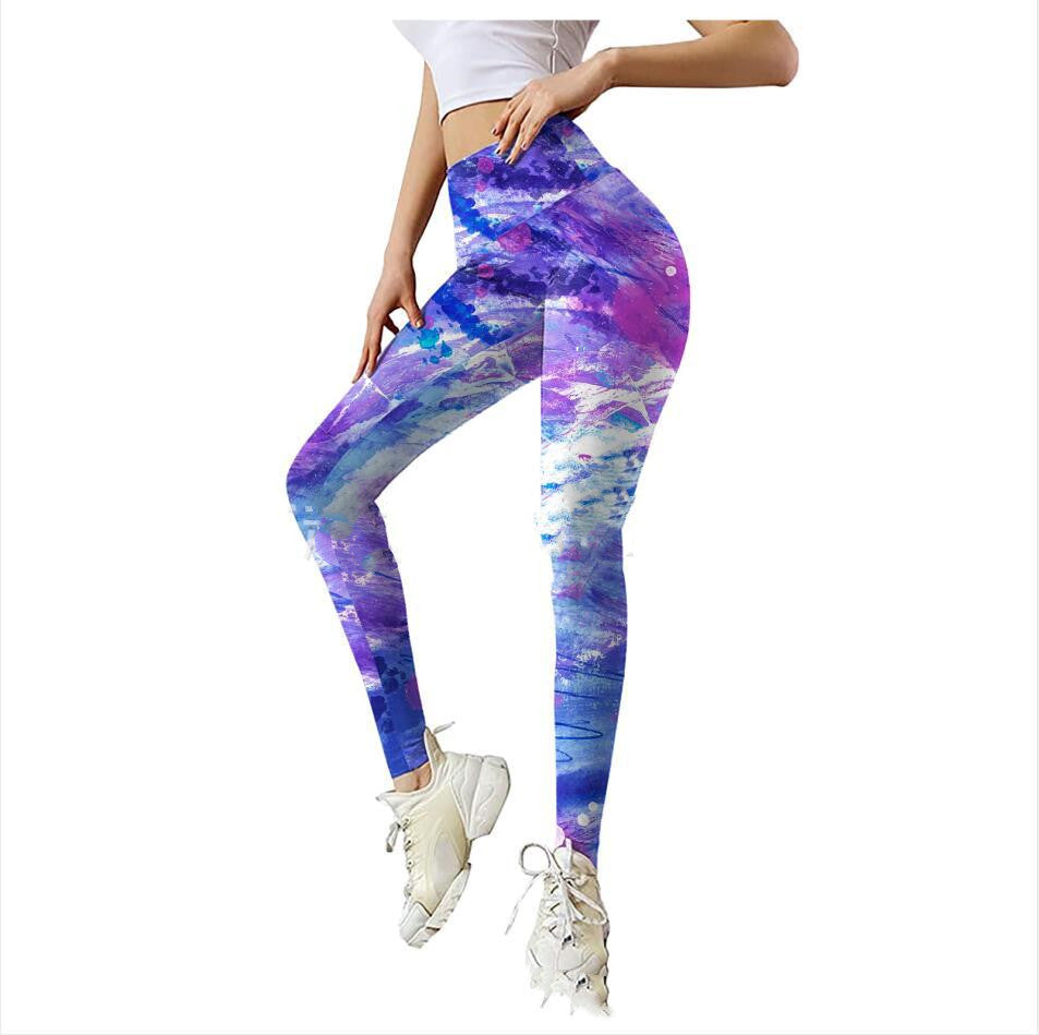 Amazon AliExpress Popular Printed Yoga Slim Pants