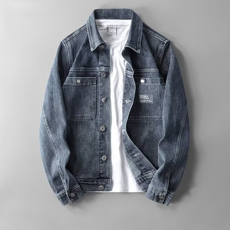 Forår og sommer nye denimjakker til mænd retro flot koreansk stil jakke