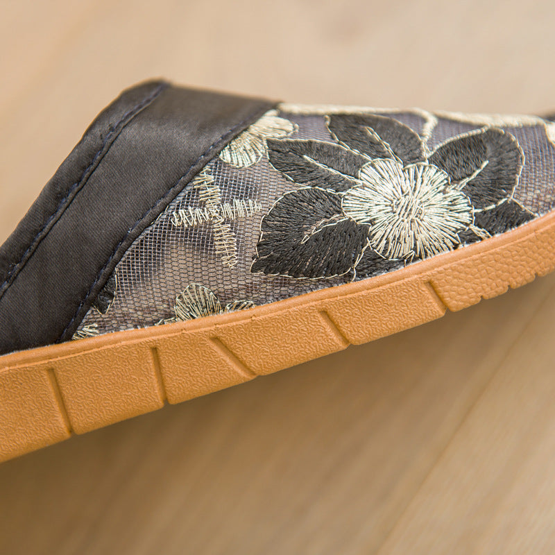 Lace Home Cool Women's Indoor Linen Slippers
