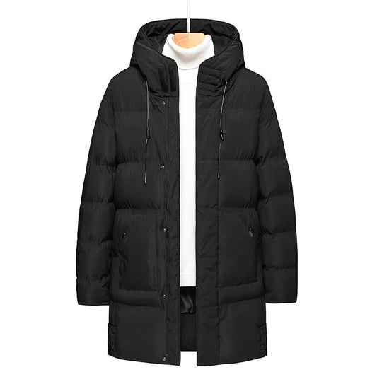 Middle-aged New Mid-length Cotton-padded Jacket For Men