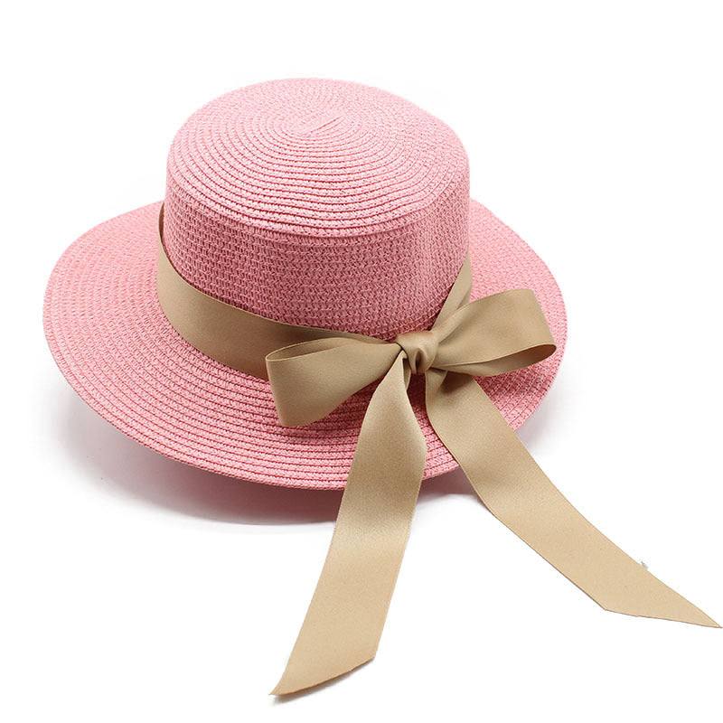 Summer Flat Brim Straw Hat Female Japanese And Korean