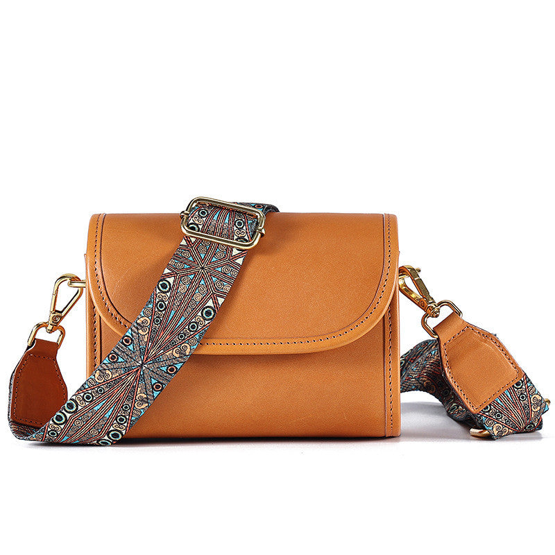 Leather Street Plant Tanned Single Shoulder Crossbody Bag