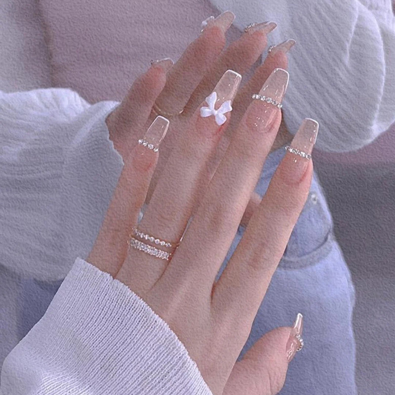 Negleplastre Sløjfe Kæder Diamant Negleplastre