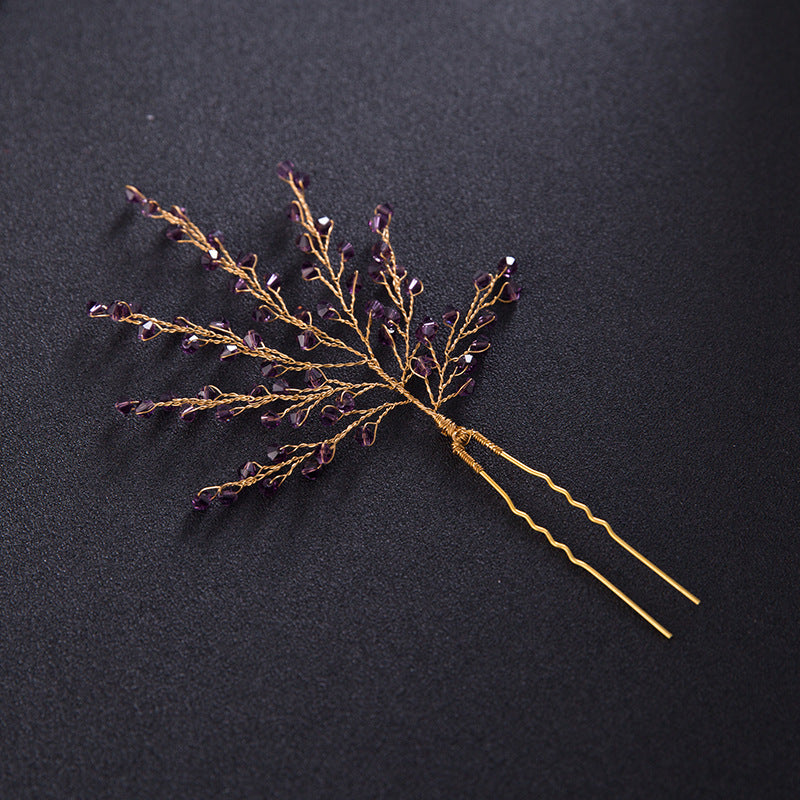 European Style Hairpin With Decorative Crystal Headdress