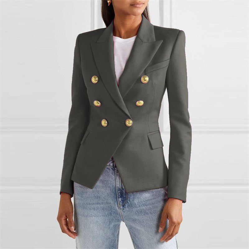 Solid-color Fashionable Casual Suit Jacket
