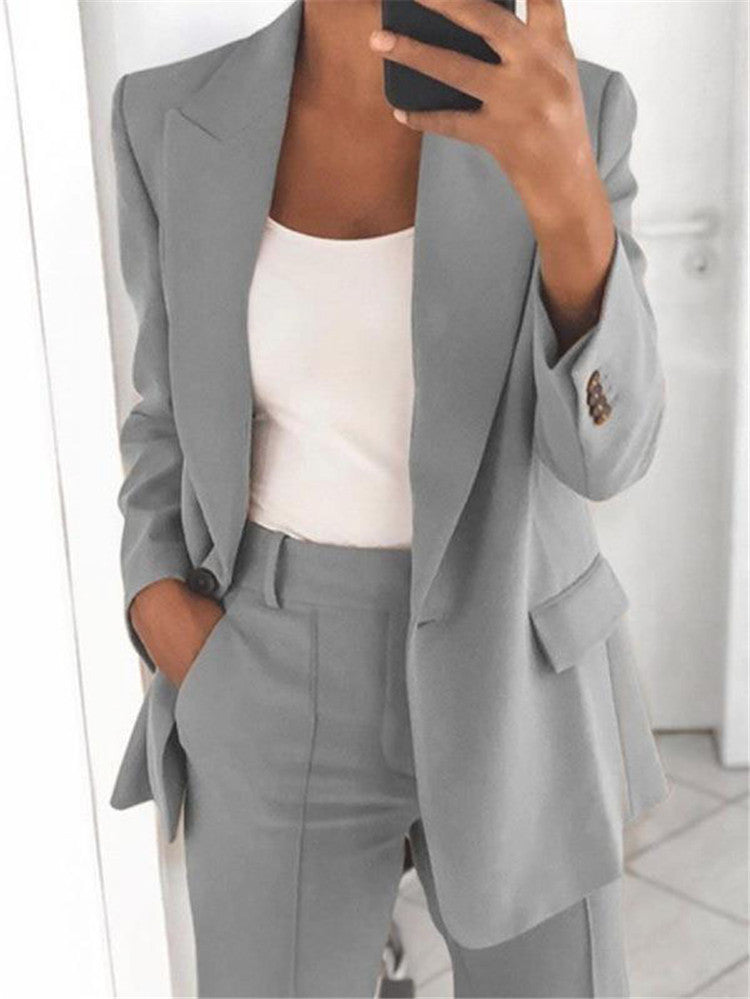 Collared Slim Fit Cardigan Elegant Outerwear
