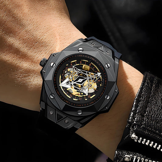 Trendy And Personalized Double-sided Hollow Mechanical Watch For Men