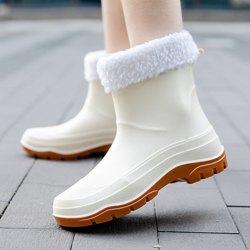 Female Short Non-slip Waterproof Rubber Shoes