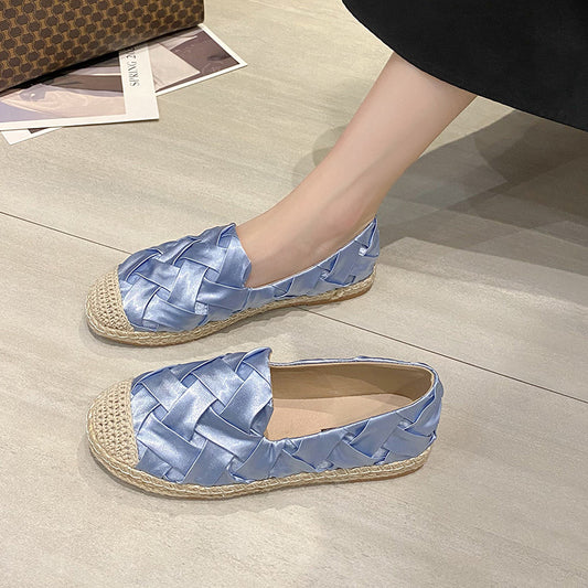 Women's Fashionable Woven Flat Lazy Shoes