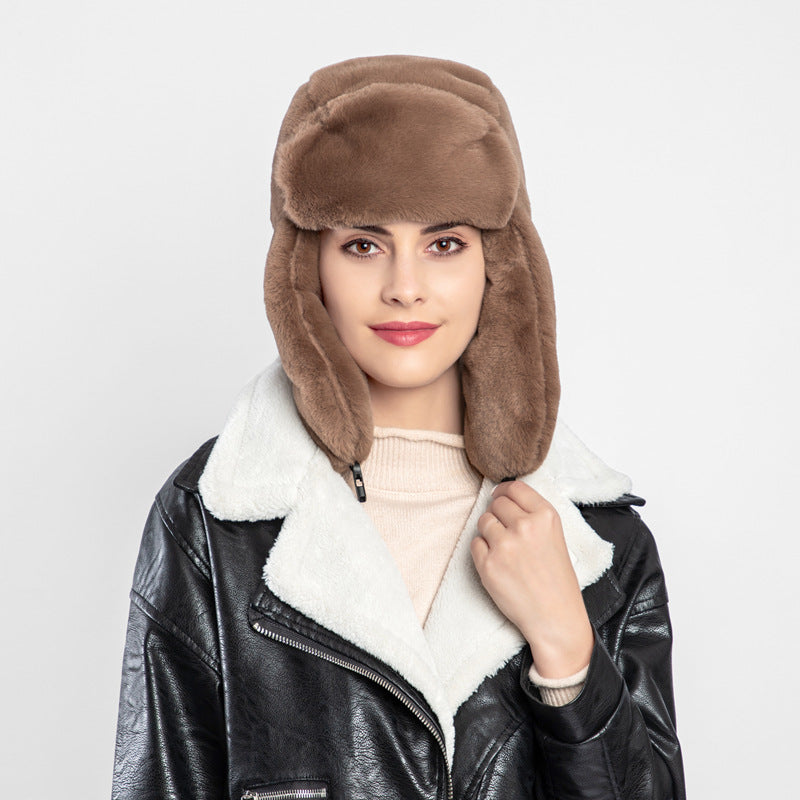 Outdoor Ear Protection Ski Warm Plush Hat