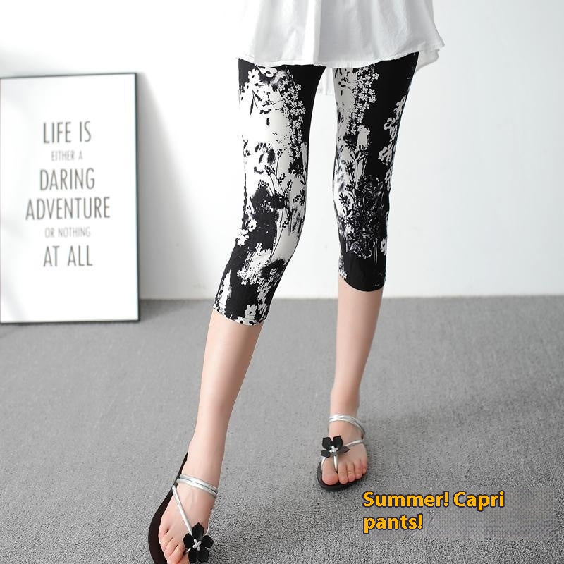 Summer Elastic Thin Slimming Cropped Pants