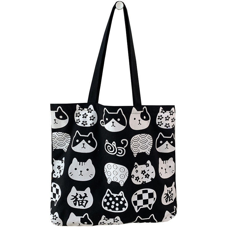 Autumn New Canvas Bag Female Single Shoulder Japanese System Cute And Versatile