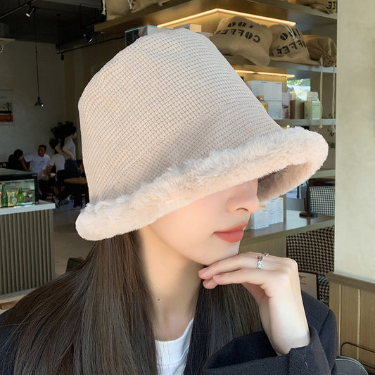 Female Casual Hundred With Warm Protective Ear Basin Hat