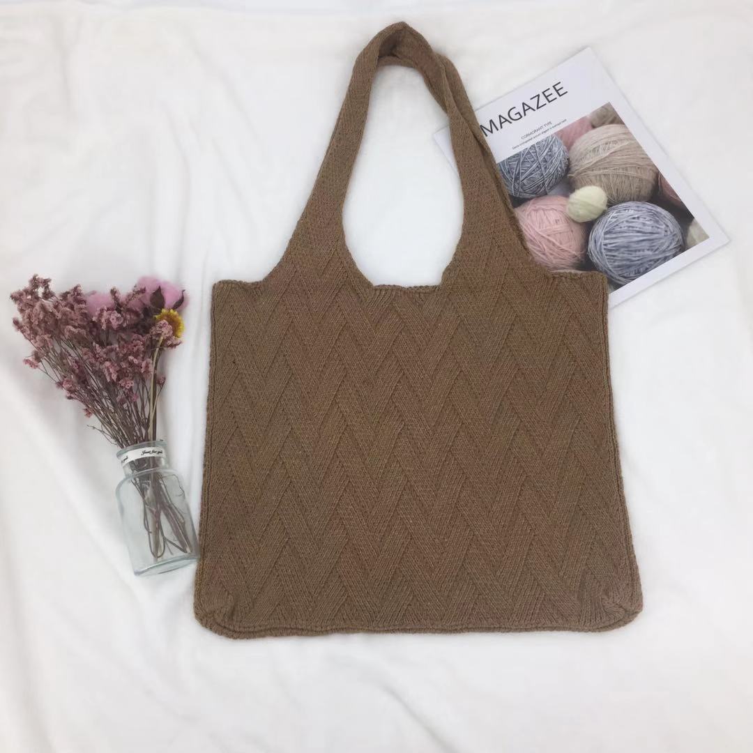 Knitted Casual Large Capacity Single Shoulder Bag