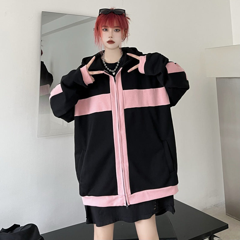 Loose Retro Couple Hooded Sweater Girl