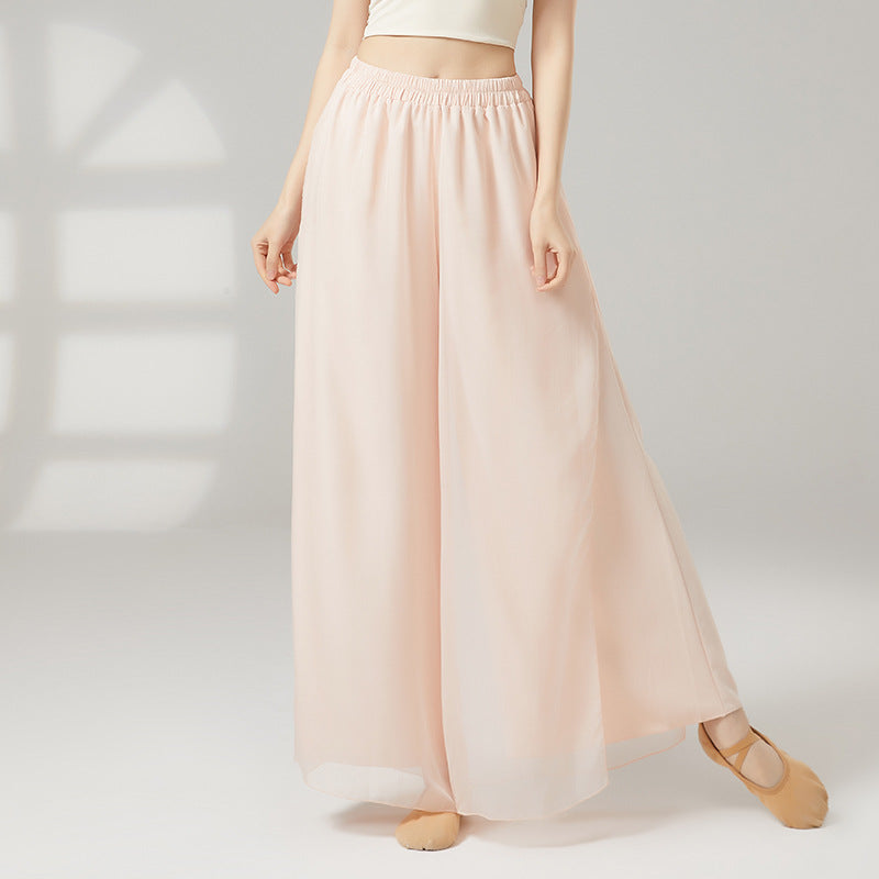 Womens Loose-fit Chiffon Pants For Classical Dance, Chinese-style
