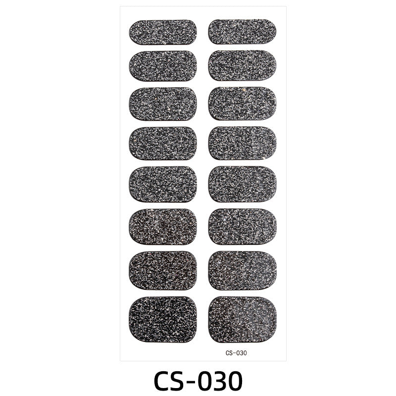 Pure Color Nail Stickers Onion Powder Gradient Manicure