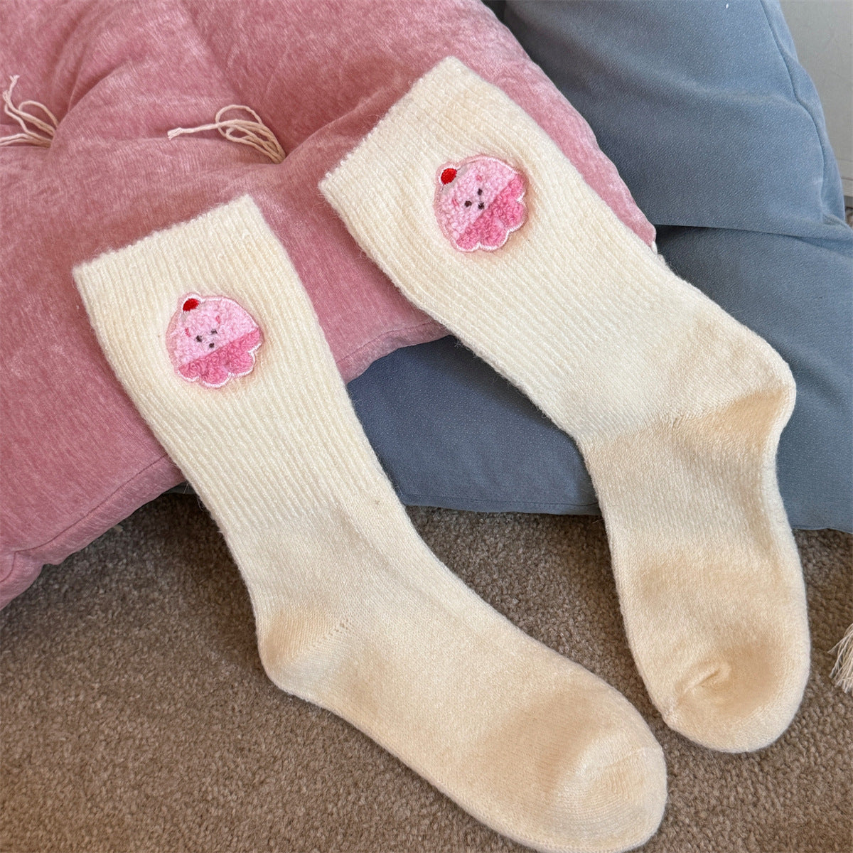 Thickened Winter Wool Socks For Warmth And Cuteness