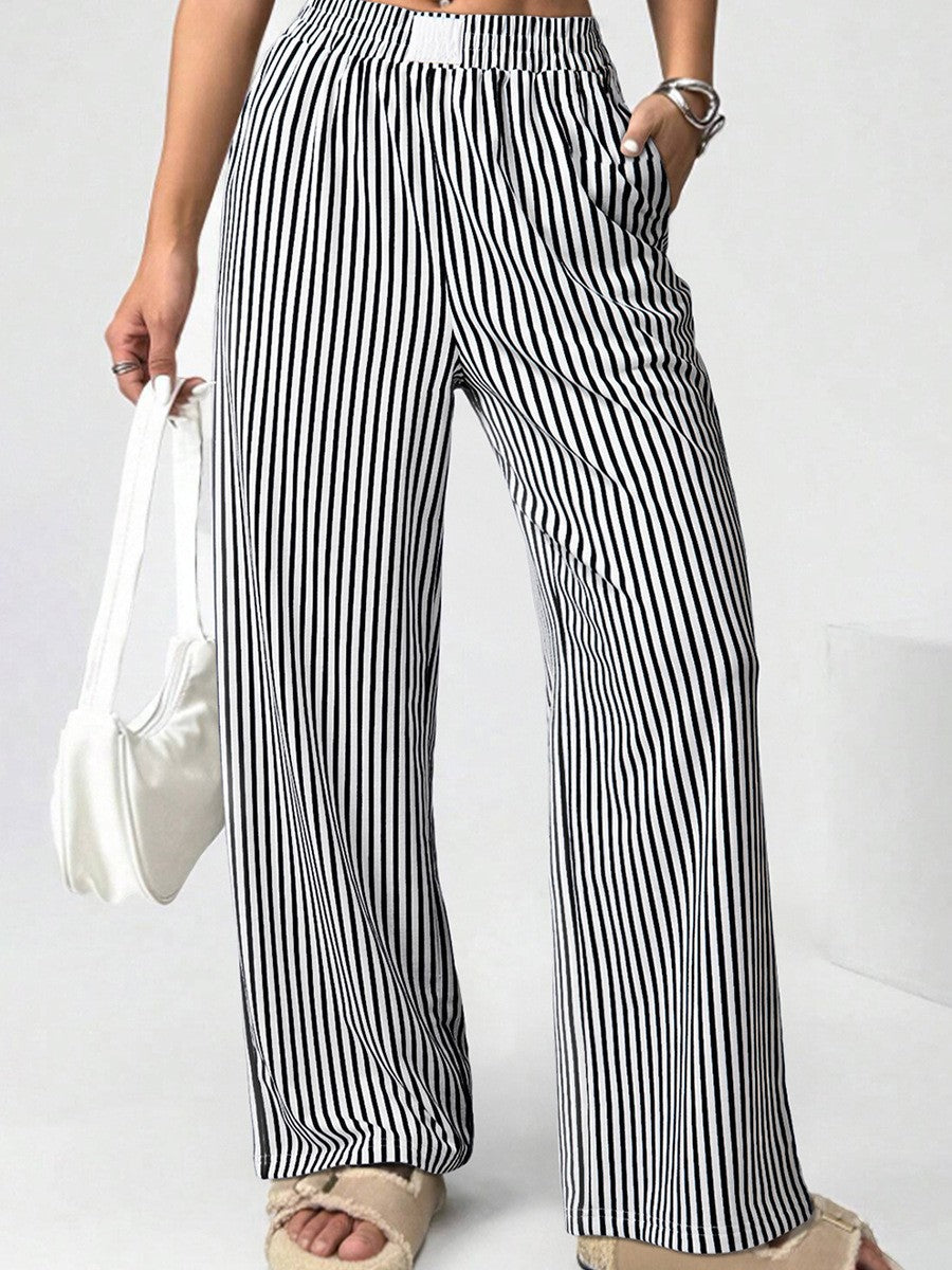 Drapey Trousers For Womenversatile Striped Casual Pants Perfect For The Office