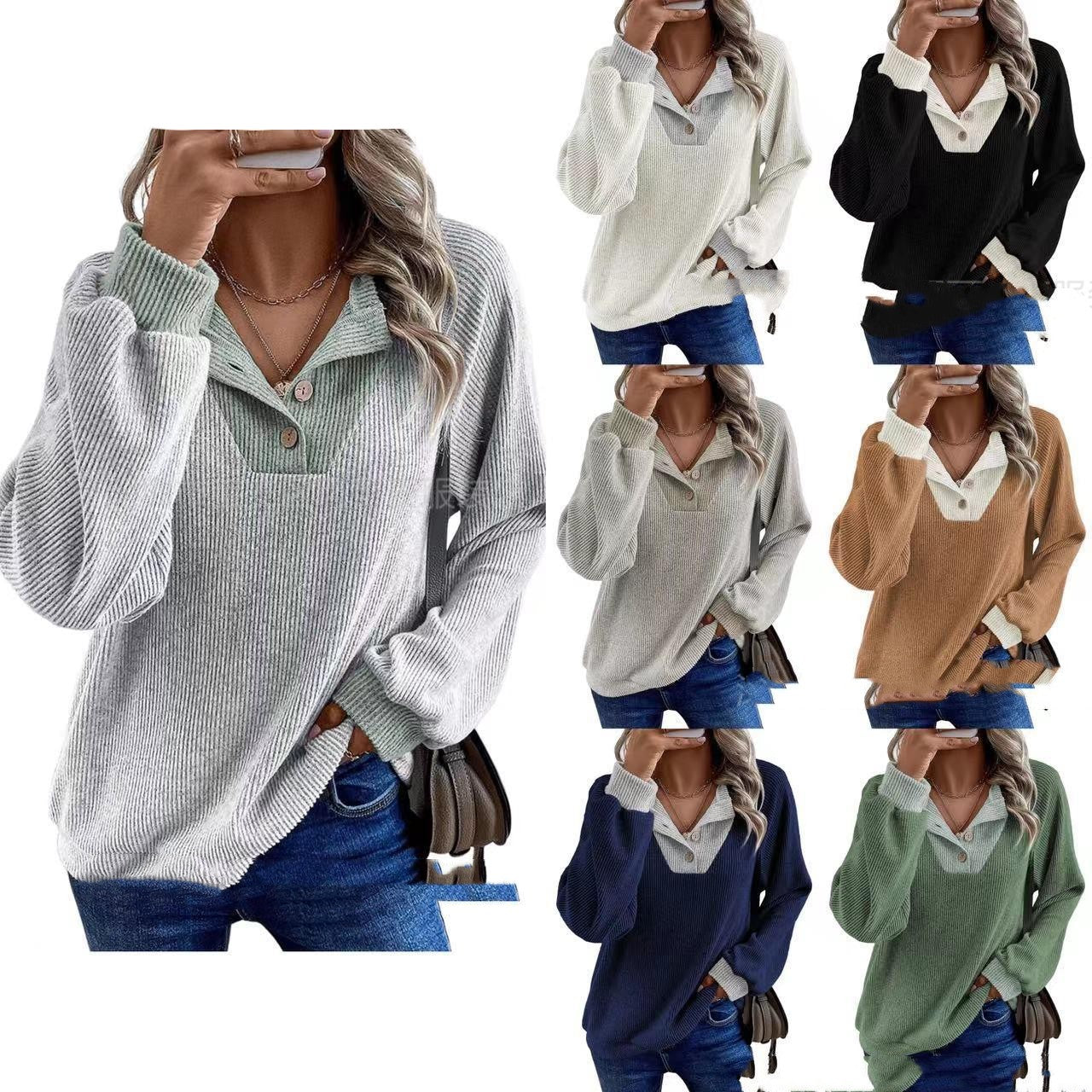 Women's Simple Pullover Knit Sweater