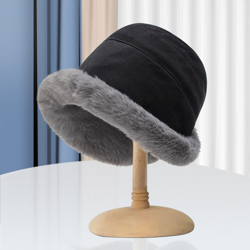 Women's Autumn And Winter Wild Fleece-lined Thickened Bucket Hat