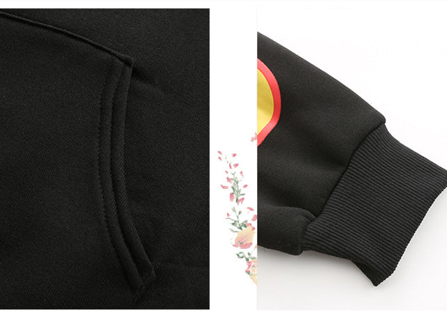Basic Women's Kangaroo Pocket Drawstring Hooded Sweater