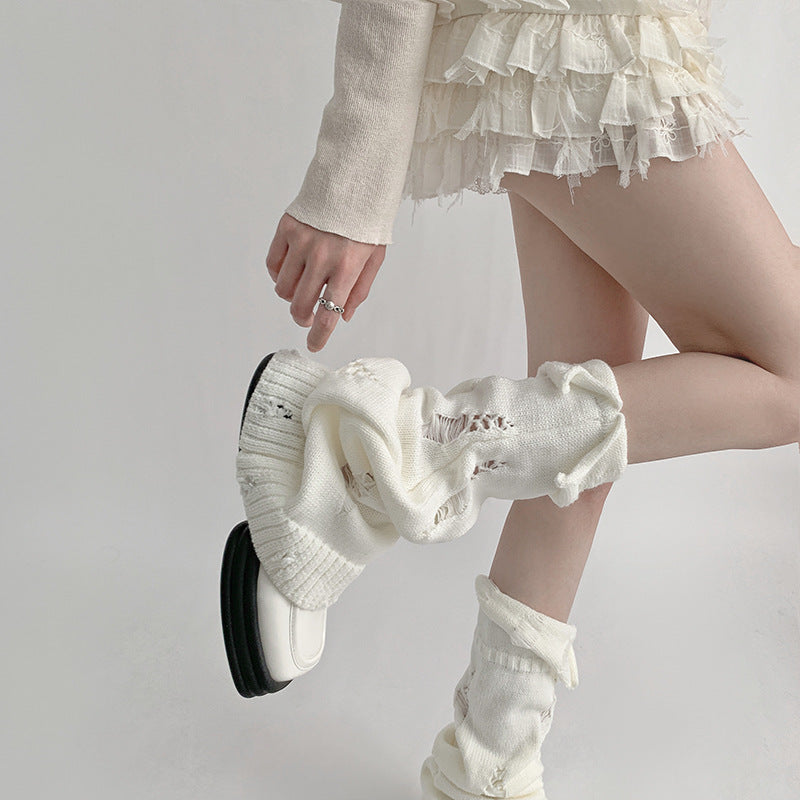 Hot Girl Summer Thin Ripped Calf Socks