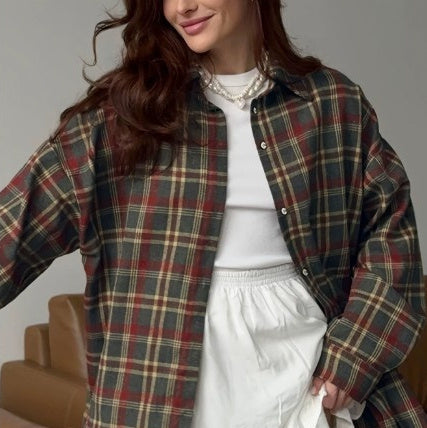 Retro Style Versatile Casual Long Sleeve Shirt For Women