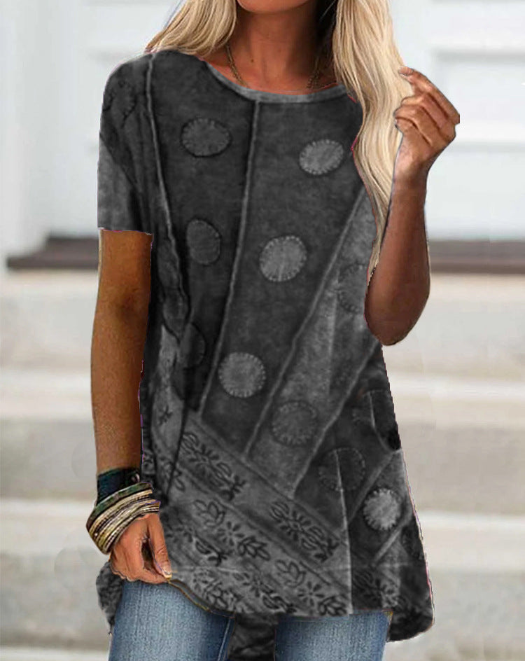Fashion Womens Short-Sleeve Tops For Foreign Trade