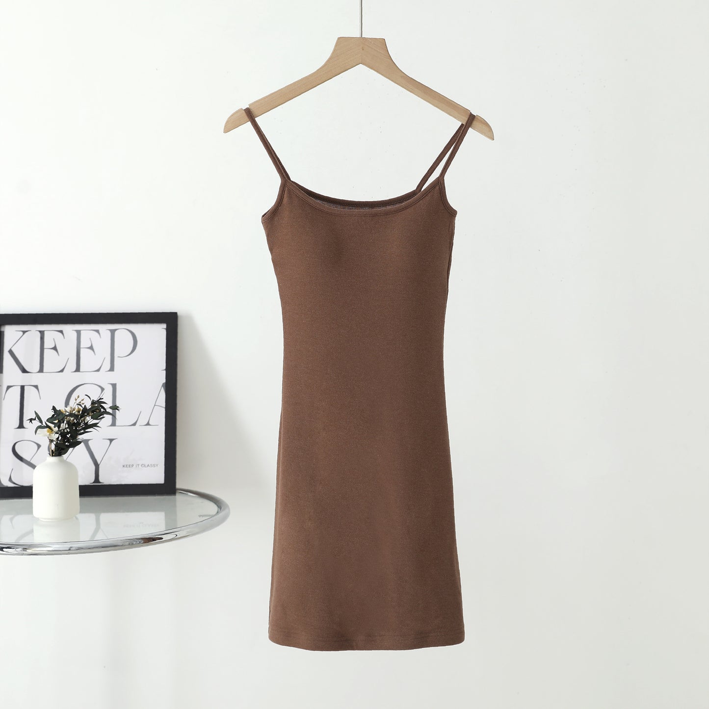 Elegant Figure-flattering Slip Dress That Creates A Slimming Look