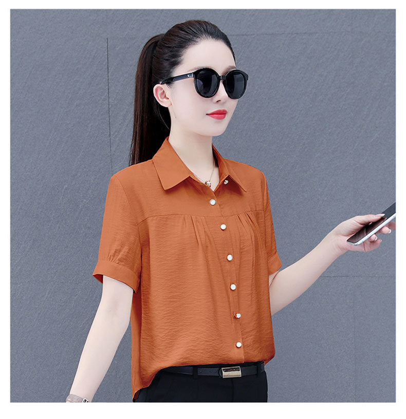 Casual Middle-aged Mom Long Sleeve Shirt