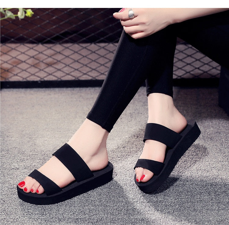 Solid Color Summer Seaside Non-slip Sandals