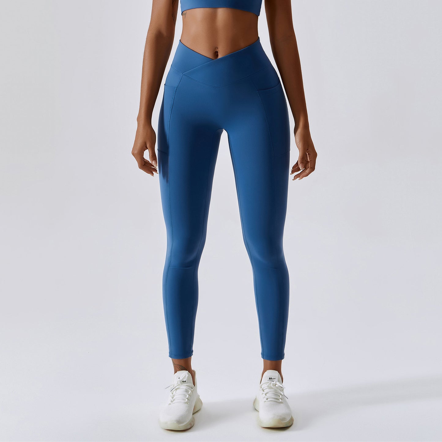 Hip-lifting Fitness Crossed Waist Head Tight Running Sports Pants