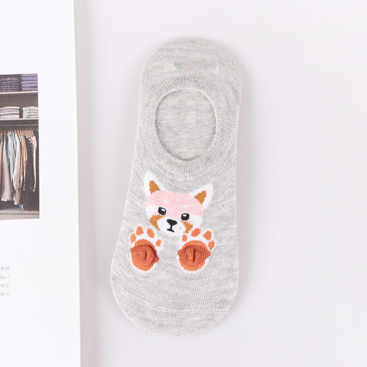 Women's Fashionable Three-dimensional Footprint Invisible Socks