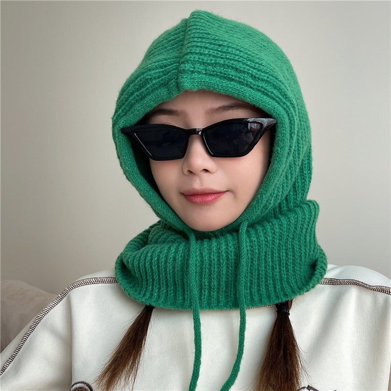 Pull Rope Simple Knit Head Hat