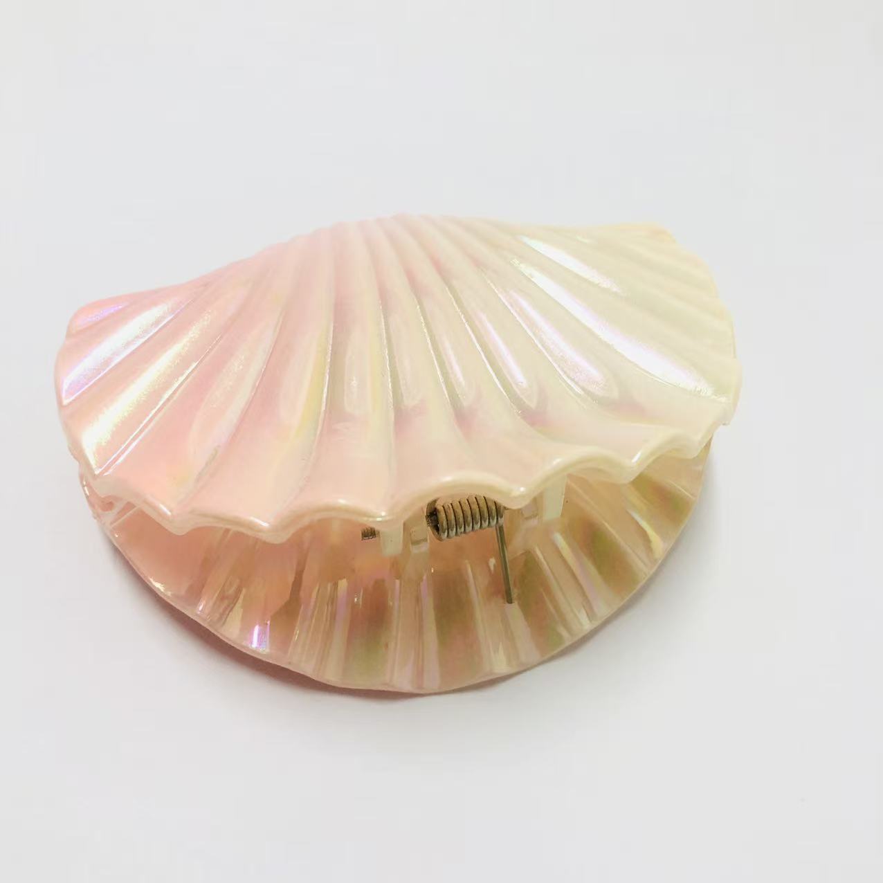 Iridescent Shell Hair Clip In Vibrant Ocean Design