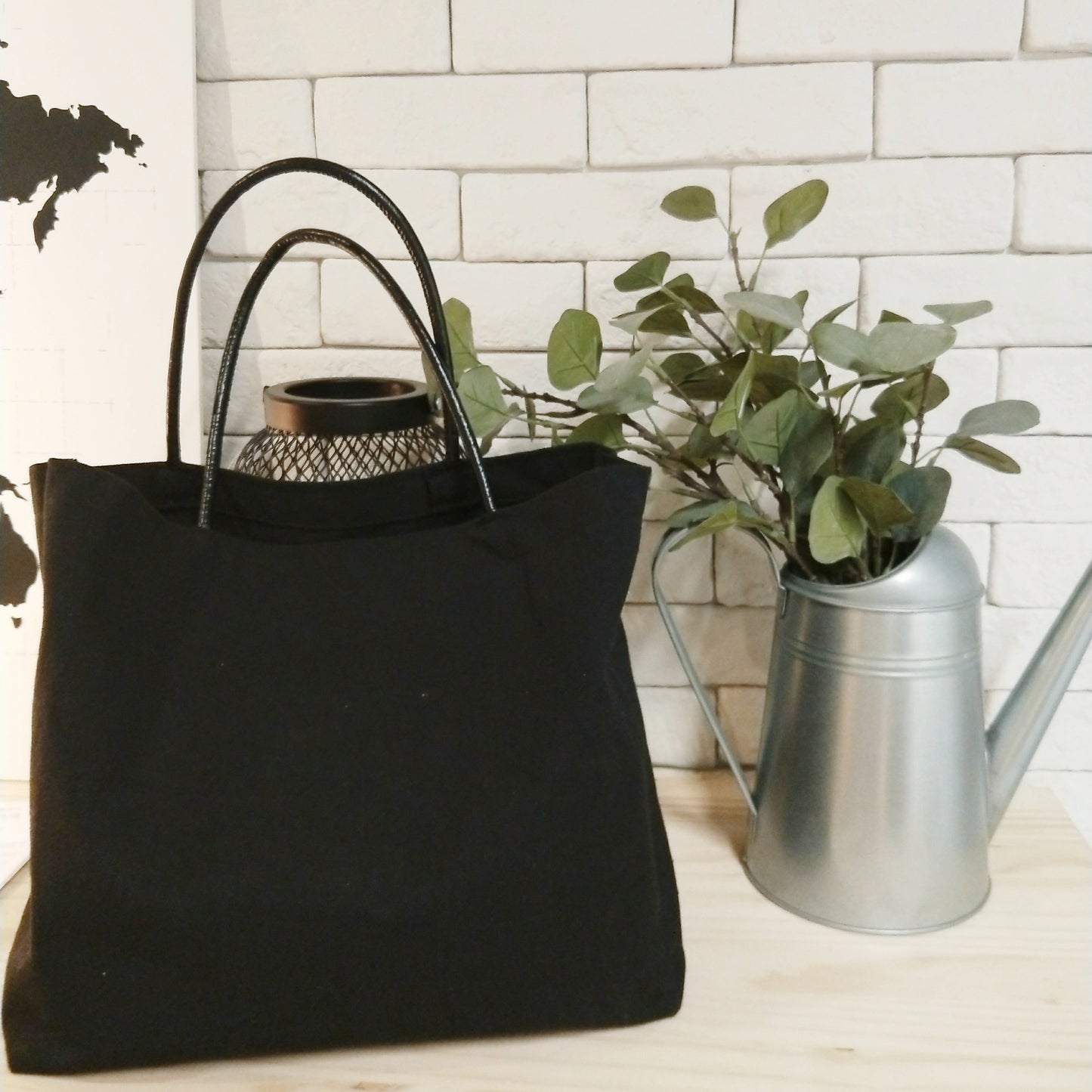 Large-capacity Storage Simple Canvas Bag Solid Color Handbag