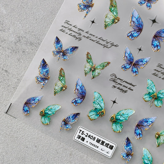 TENSOR New Technology Thin Transparent Three-dimensional Adhesive Nail Sticker