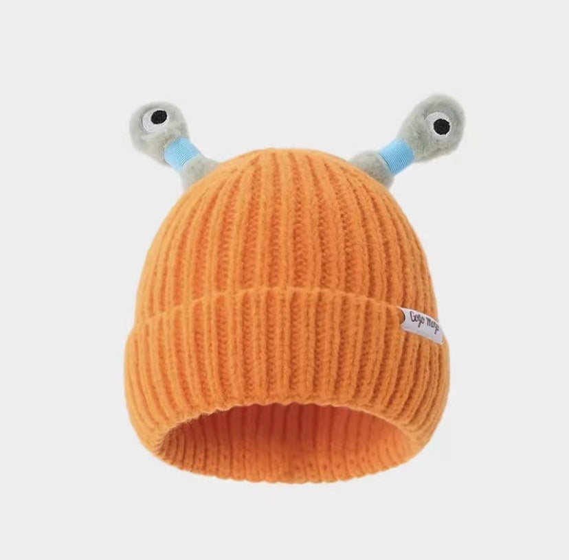 Cute Luminous Autumn And Winter Warm Ear Protection Wool Korean Cartoon Fashion All-matching Knitted Hat
