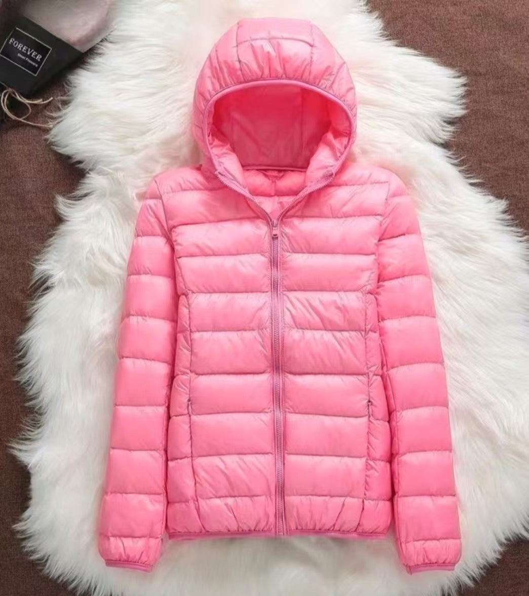 Lightweight Down Jacket Women's Hooded Short Slim-fit Lightweight Jacket