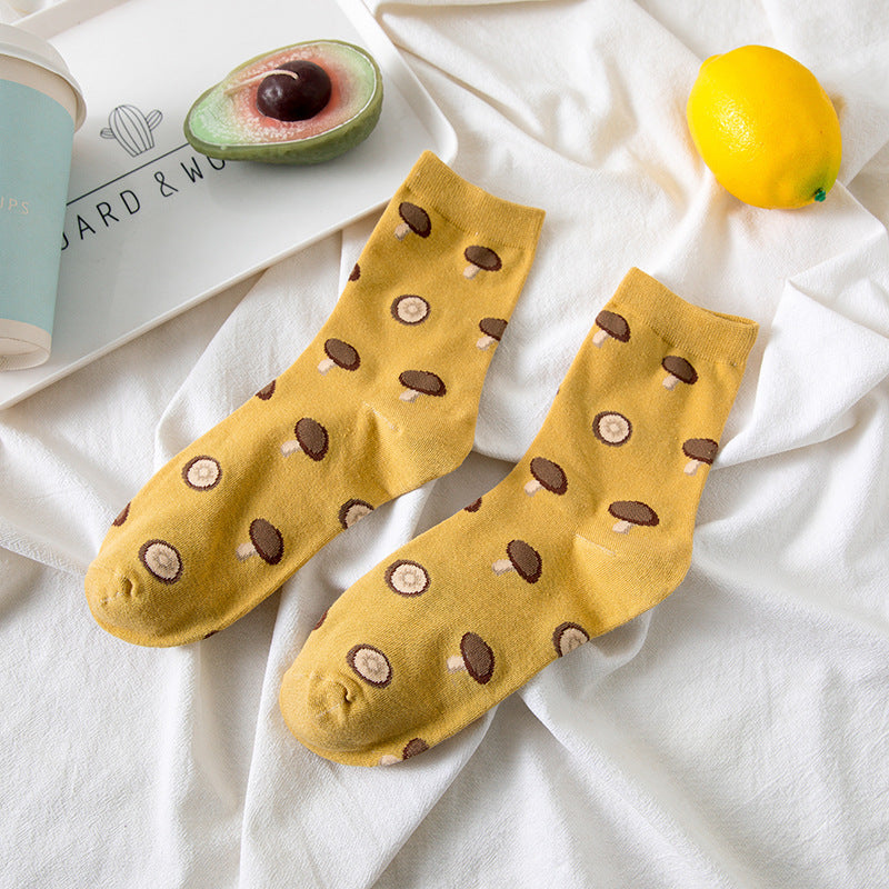 Gentle Sweet Strawberry Tomato Pastoral Style Japanese-style Retro Artistic Lolita Tube Socks