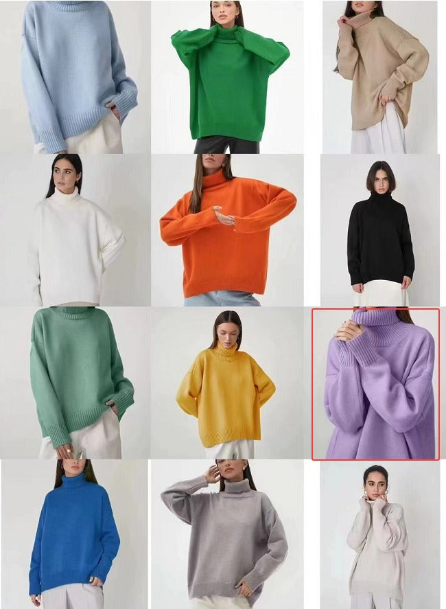FallWinter Loose Knit Versatile Classic New-Style Womens Sweater