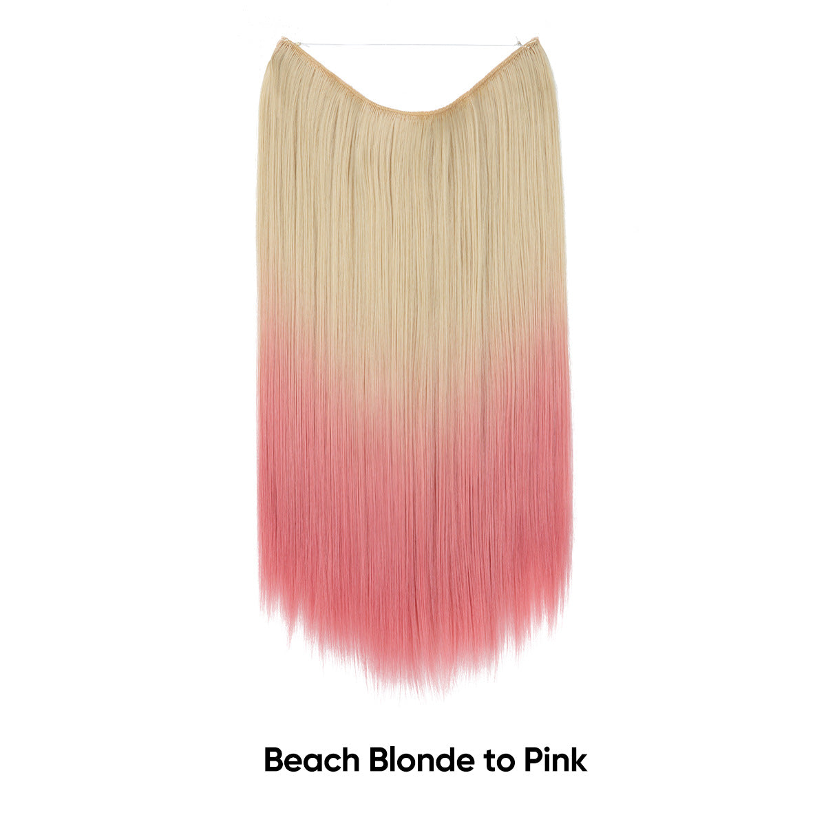 Women's One-piece Adjustable Invisible Straight Multi-color Gradient Hair Extension Fishline